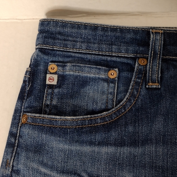 AG Adriano Goldschmied The Isabelle Denim High Rise Straight Crop Jeans Size 31R - Picture 13 of 16